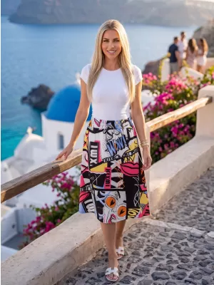 Dámska sukňa KIXMI STACY RUŽOVÁ