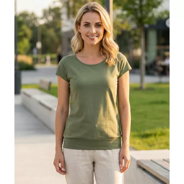  Dámske tričko ALTISPORT NP/ALW021 KHAKI 