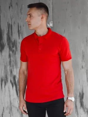 Pánska t -shirt s golierom dstreet px0598 červená
