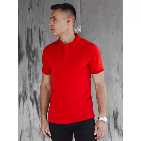  Pánska t -shirt s golierom dstreet px0598 červená 