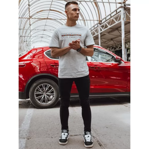  Pánska t -shirt dstreet rx5385 ​​svetlo šedá 