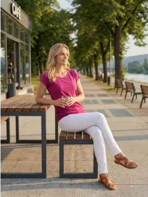 Dámske tričko ALTISPORT NP/ALW021 FUCHSIA RED