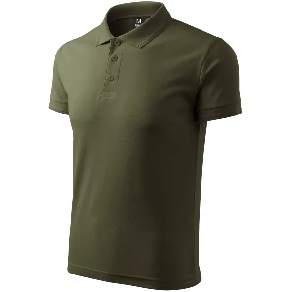  Pánske tričko s golierom ALTISPORT NP/ALM302 MILITARY 