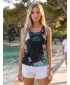 Dámske funkčné tielko premium ALTISPORT VOJ/ALW009TIL01 ČIERNA/TYRKYSOVÁ