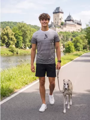 Pánske tričko premium ALTISPORT VOJ/ALM031TR01 ČIERNOBIELA
