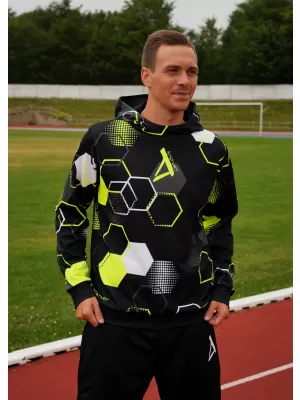 Pánska prémiová funkčná mikina ALTISPORT VOJ/ALM037MI01 ČIERNA A ŽLTÁ