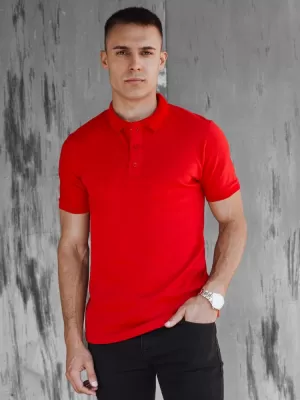 Pánska t -shirt s golierom dstreet px0598 červená