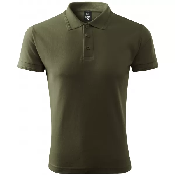  Pánske tričko s golierom ALTISPORT NP/ALM302 MILITARY 