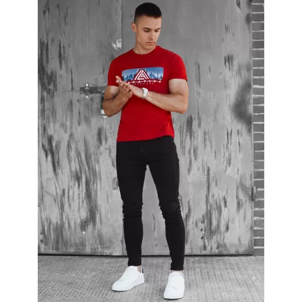  Pánske tričko DSTREET RX5553 ČERVENÁ 
