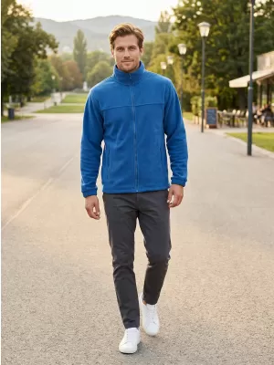 Pánska fleece mikina ALTISPORT NP/ALM105 AZÚRO modrá