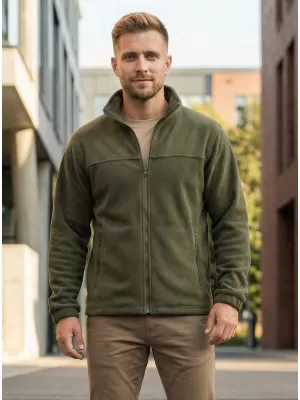 Pánska fleece mikina ALTISPORT NP/ALM105 MILITARY