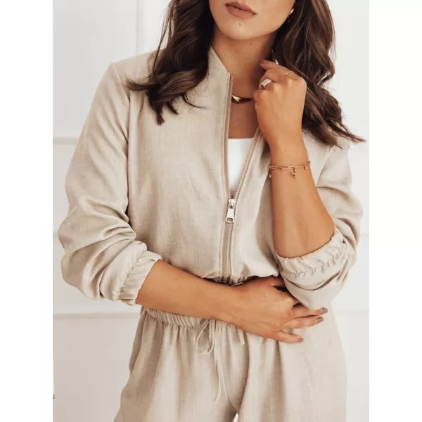  Dámska bunda typu bomber DSTREET MADDIE RY2319 KARAMEL 