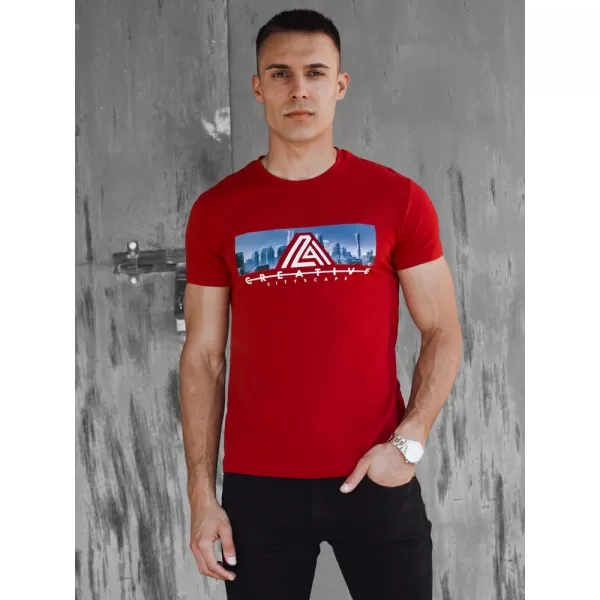  Pánske tričko DSTREET RX5553 ČERVENÁ 