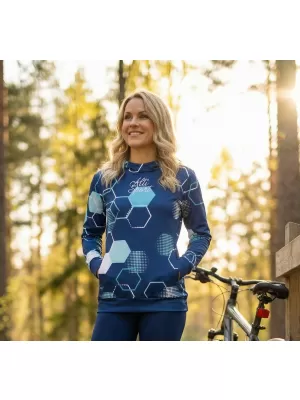 Dámska funkčná mikina premium ALTISPORT VOJ/ALW037MI01 NÁMORNÁ modrá