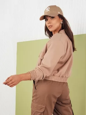 Dámska bunda typu bomber DSTREET VERPI TY4297 BÉŽOVÁ