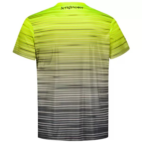  Pánske tričko premium ALTISPORT VOJ/ALM031TR01 ČIERNA/FLUO YELLOW 