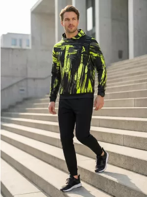 Pánska prémiová mikina ALTISPORT VOJ/ALM010MI01 ČIERNA A ŽLTÁ