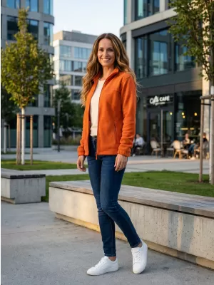 Dámska fleecová mikina ALTISPORT NoPrint NP/ALW405 ORANŽOVÁ