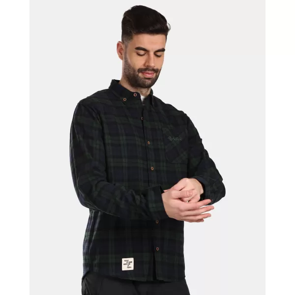  Pánska košeľa KILPI FLANNY-M VM0380KI TMAVO zelená 