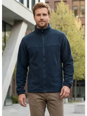 Pánska fleece mikina ALTISPORT NP/ALM105 NÁMORNÁ modrá