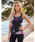 Dámske funkčné tielko premium ALTISPORT VOJ/ALW009TIL01 ČIERNA/SVETLO RUŽOVÁ