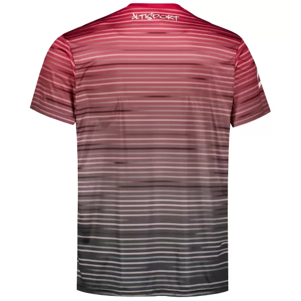  Pánske tričko premium ALTISPORT VOJ/ALM031TR01 ČIERNA/VÍNOVÁ 
