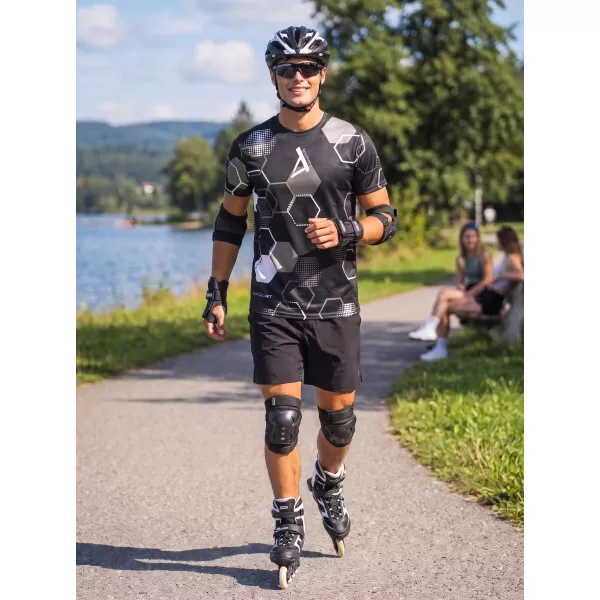  Pánske funkčné tričko premium ALTISPORT VOJ/ALM037TR01 ČIERNOBIELA 