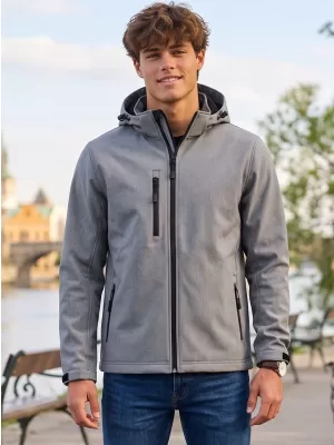 Pánska softshellová bunda ALTISPORT NP/ALM225 OCELOVO sivá