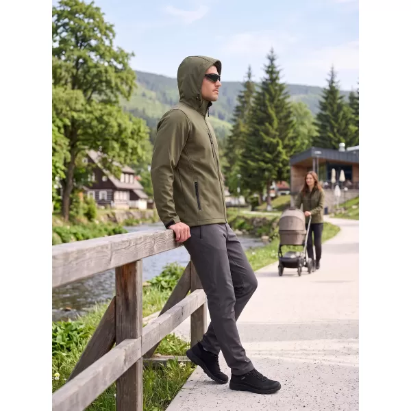  Pánska softshellová bunda ALTISPORT NP/ALM225 MILITARY 