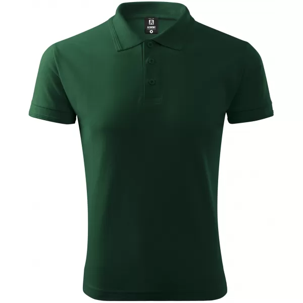  Pánske tričko s golierom ALTISPORT NP/ALM302 DARK GREEN 