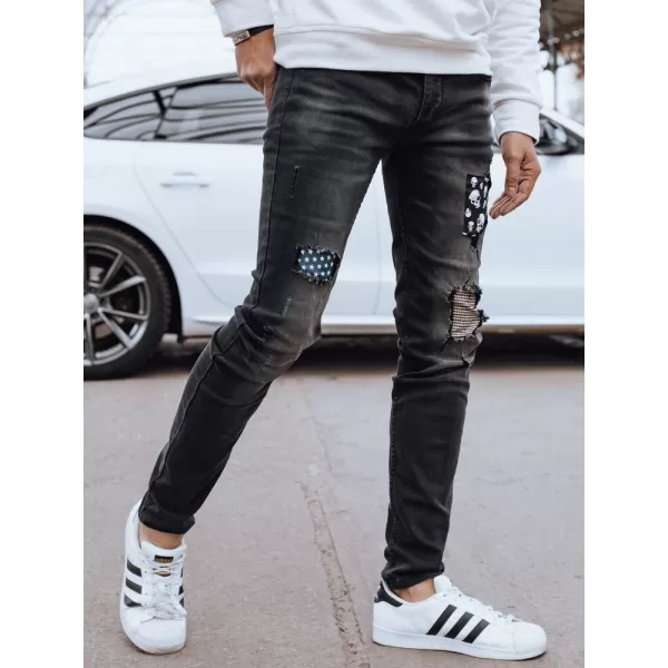  Pánske džínsy DSTREET UX4295 ČIERNA 