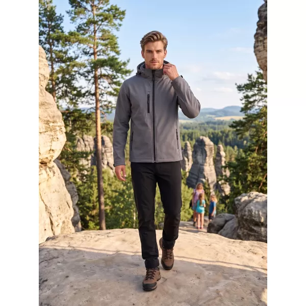  Pánska softshellová bunda ALTISPORT NP/ALM225 TMAVO ŠEDÝ MELIER 