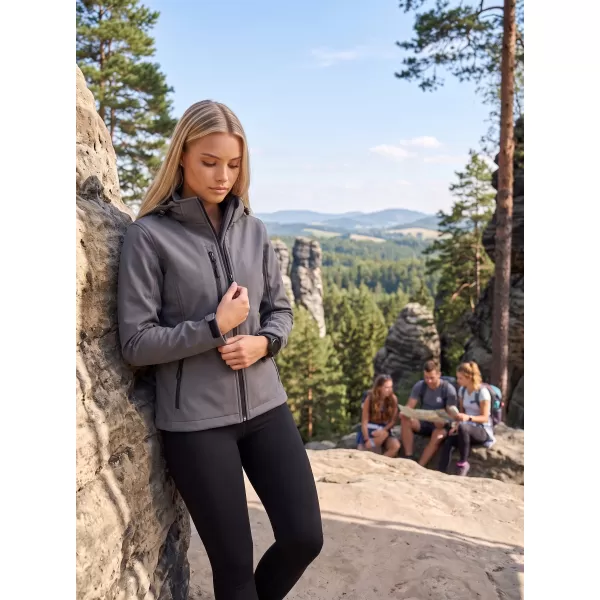  Dámska softshellová bunda ALTISPORT NP/ALW125 TMAVO ŠEDÝ MELIER 