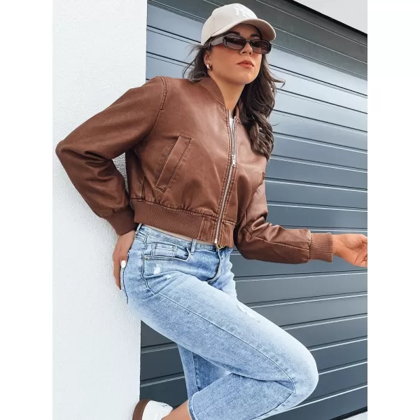  Dámska bunda typu bomber DSTREET SANTOL TY4341 KARAMEL 