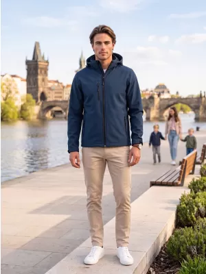 Pánska softshellová bunda ALTISPORT NP/ALM225 NÁMORNÁ modrá