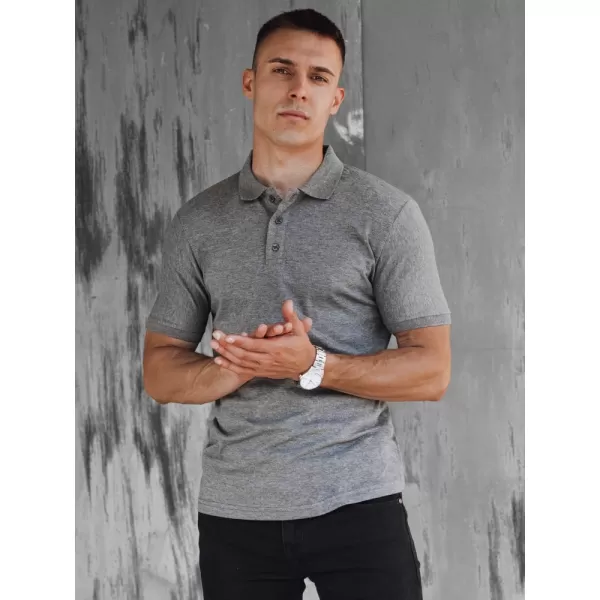  Pánske T -shirt s golierom DSTREET PX0602 tmavošedá 