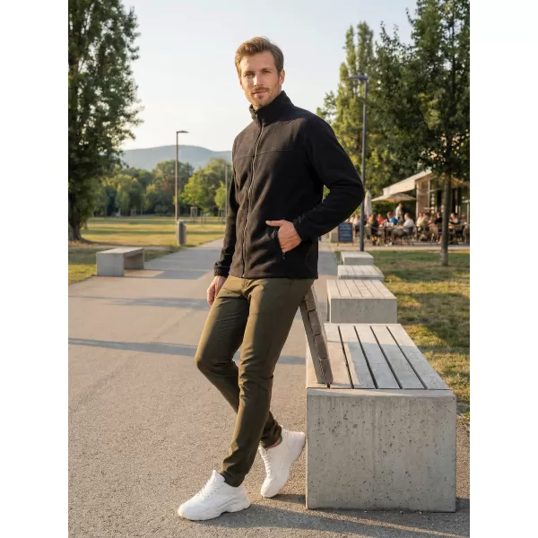  Pánska fleece mikina ALTISPORT NP/ALM105 čierna 