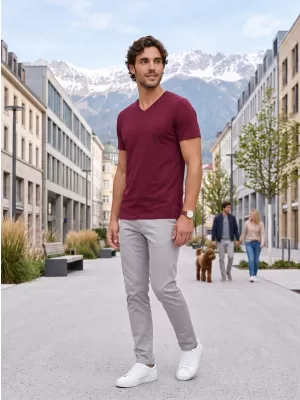 Pánske tričko ALTISPORT NoPrint NP/ALM007 GRANÁT