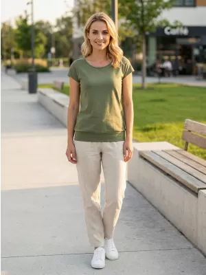 Dámske tričko ALTISPORT NP/ALW021 KHAKI