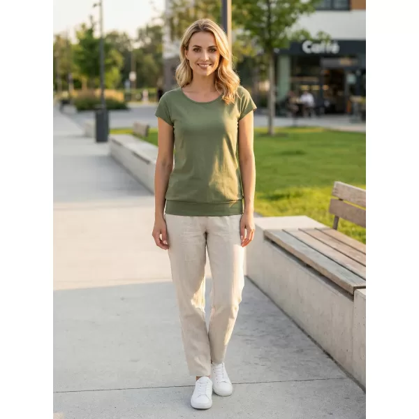  Dámske tričko ALTISPORT NP/ALW021 KHAKI 
