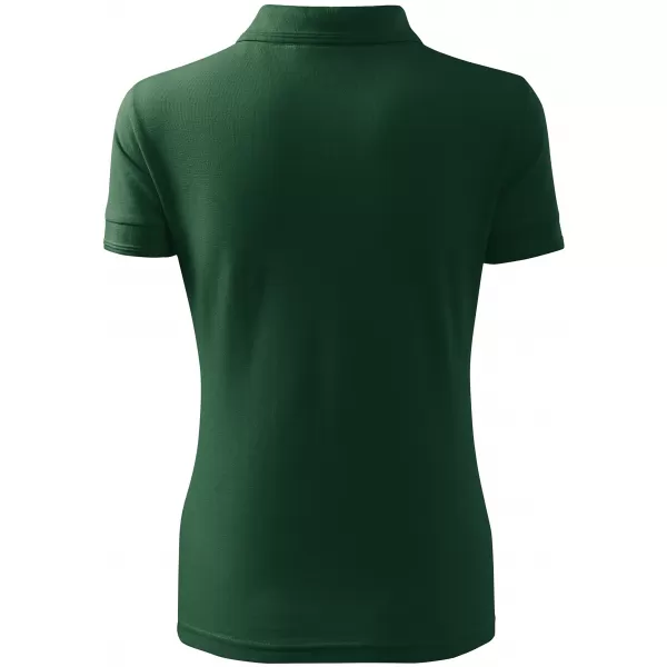  Dámske tričko s golierom ALTISPORT NP/ALW012 DARK GREEN 