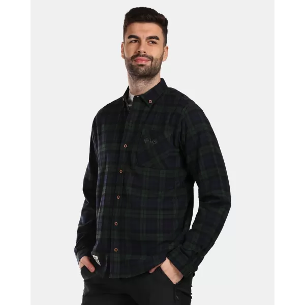  Pánska košeľa KILPI FLANNY-M VM0380KI TMAVO zelená 