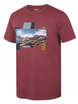 Pánske tričko HUSKY TEE SKYLINE M BORDÓ