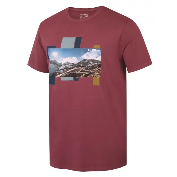  Pánske tričko HUSKY TEE SKYLINE M BORDÓ 