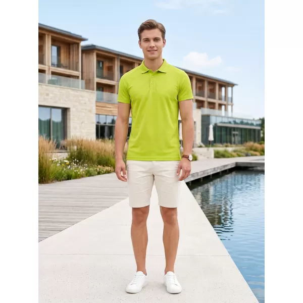  Pánske tričko golierom ALTISPORT NoPrint NP/ALM712 LIME 