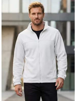 Pánska fleece mikina ALTISPORT NP/ALM105 biela