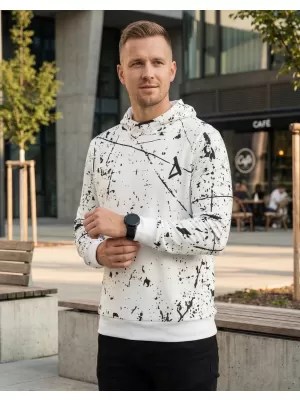 Pánska prémiová funkčná mikina ALTISPORT VOJ/ALM034MI01 BIELA