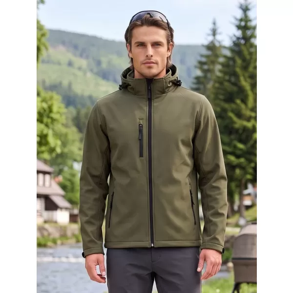  Pánska softshellová bunda ALTISPORT NP/ALM225 MILITARY 