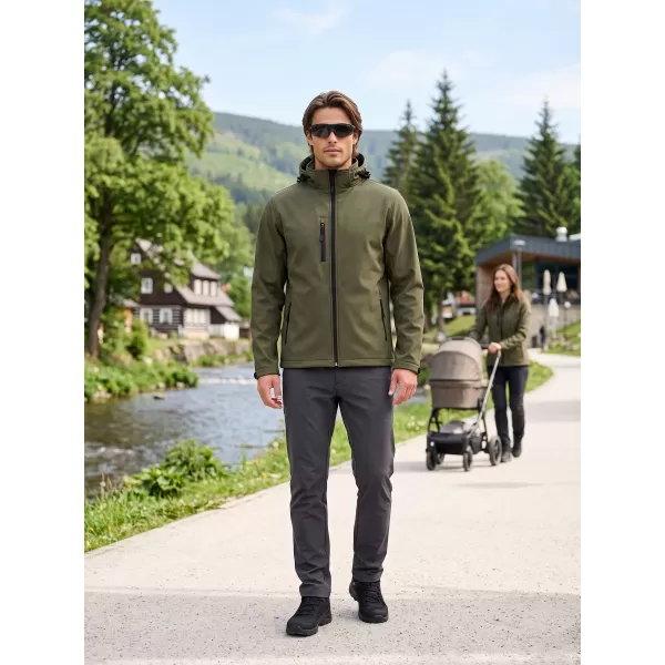  Pánska softshellová bunda ALTISPORT NP/ALM225 MILITARY 