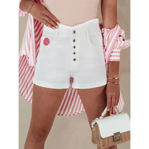  Dámske šortky DSTREET STREETVIBE SY0388 BIELA 